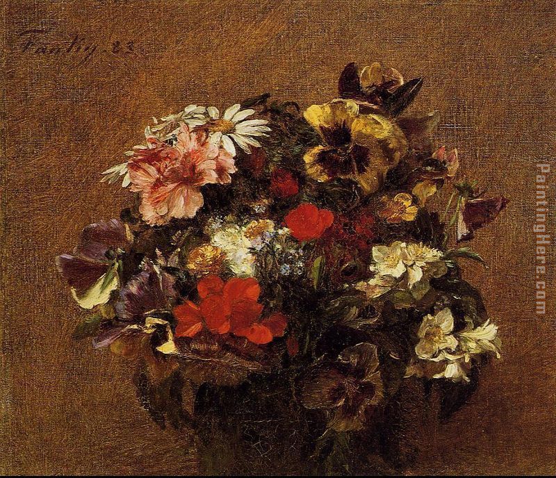Henri Fantin-Latour Bouquet of Flowers Pansies